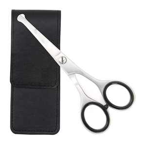 กรรไกรตัดผมจมูกสเตนเลสเกรด + พับได้ด้วยมือขวาพร้อมกระเป๋าสีดำ - Product Image 3