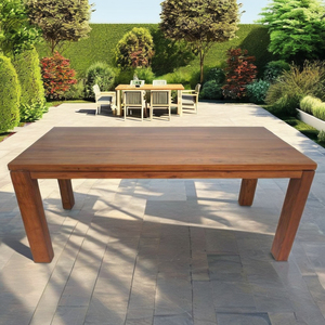 Table de cuisine en bois de noyer massif design rectangulaire brun riche fabriqué au Vietnam résistant à l'eau idéal pour tout style de maison | WT505P6 - Product Image 2