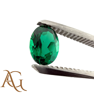 Pierres précieuses en vrac hydrothermales de forme ovale d'émeraude colombienne cultivées en laboratoire de qualité supérieure pour bijoux 3x4mm à 18x25mm émeraudes créées - Product Image 2