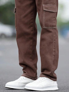 Pantalones Vaqueros de Mezclilla de Primera Calidad para Hombre, Venta al Por Mayor OEM, Precio Económico, Pantalones Vaqueros con Bolsillos Cargo, Lavables, Estilo Urbano - Product Image 5