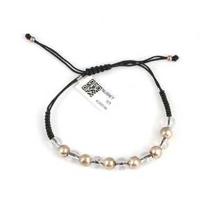 Transparent Quartz <b>Opal</b> Pearl <b>Bracelet</b> with Silver Beads and Gold Plating Bohemian Ball and Number Shape for Gift - Product Image 1