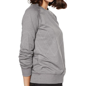 Sudaderas de algodón 100% de alta calidad para mujer, mangas regulares transpirables de secado rápido, tamaño personalizado - Product Image 5