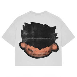 OEM personalizado 300g peso pesado 100% algodón Boxy Fit camiseta para hombres 100% impresión gráfica completa DTG impresión sin costuras - Product Image 2