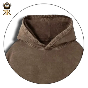 Sweat à capuche pour homme en coton 100% de haute qualité, manches longues, logo imprimé personnalisé, broderie, tissu épais, sweat à capuche d'hiver, lavage à l'acide - Product Image 2