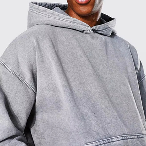 Sweat-shirts vintage de qualité supérieure pour hommes, style hip-hop, sweat-shirts vintage délavés, fabricant de sweat-shirts en coton mélangé de base - Product Image 2