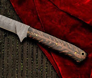 Couteau à filet damas fait main personnalisé Couteau de chef et de cuisine en acier damas avec gaine en cuir pur Couteaux à filet - Product Image 4