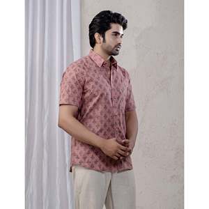 Men's Casual Cotton Printed <b>Half</b> Sleeves <b>Shirt</b> 100% Poplin Fabric Breathable Size XL-ODM Supply - Product Image 5