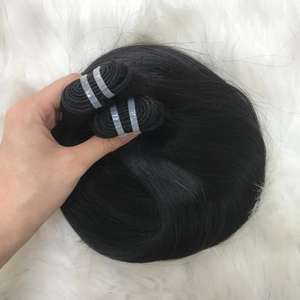 Hot Item Bone Straight Raw Hair Bundles 100% Virgin Human Hair Alta calidad Soft Silky Straight Loose Deep Wave Machine Double - Product Image 3