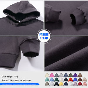 Sweats à capuche en polyester personnalisés 300 GSM Sweatshirts lourds Prix d'usine Vente en gros Sweatshirts confortables de qualité supérieure - Product Image 6