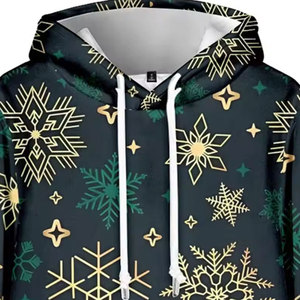 New Christmas Hoodie for Men 3d Print Hoodies Autumn Winter Long Sleeve Sweatshirt Casual Top Oversized Men 100% Cotton Clothing - Product Image 3