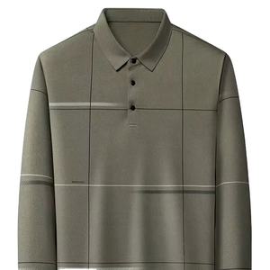 Camiseta Polo Casual para Hombre, 100% Algodón, Manga Larga, Transpirable, Diseño Sólido, Personalizable, ODM Disponible - Product Image 1