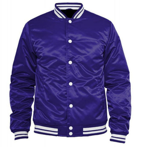 Oem Service Manteaux pour hommes Veste de course personnalisée Bomber brodée en satin Veste coupe-vent de baseball pour hommes - Product Image 5