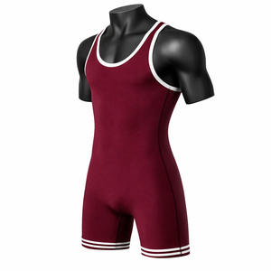 ชุดนักมวยปล้ำผู้ชายแบบสั่งทำพิเศษ ผ้าสเตรช พิมพ์ลายโลโก้ด้านหน้า ด้วยเทคนิคการพิมพ์แบบ Sublimation ทนทานต่อการสึกหรอ พร้อมคุณสมบัติป้องกัน - Product Image 3