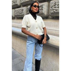 Cárdigan de punto con botones dorados estilo casual Asterya 5182 - Product Image 5