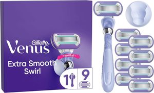 Gillette Venus Extra Smooth Swirl-Maquinilla de afeitar para mujer-9 cuchillas, 5 cuchillas duraderas para ofrecer un afeitado extra suave que dura - Product Image 6