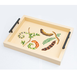 Bandeja de servicio de madera de diseño clásico y moderno con forma redonda Bandeja de servicio decorativa de primera calidad a precios de mayorista - Product Image 4