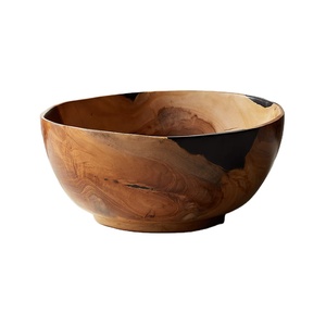 Cuencos de madera tallados a mano de madera de mango de la mejor calidad para cocina, mesa de comedor, logotipo personalizado, restaurante, grado alimenticio - Product Image 1