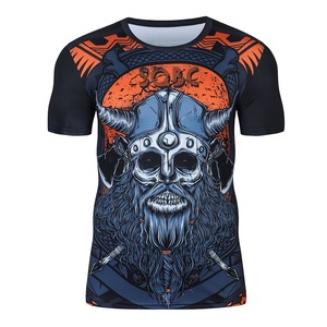 OEM formation personnalisée MMA & Muay Thai Rashguard haute GSM Spandex/Polyester transfert de chaleur imprimé BJJ Rash Guard - Product Image 3