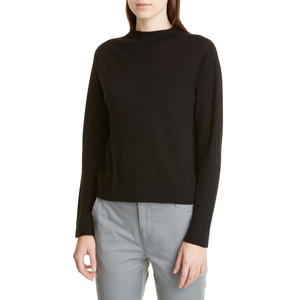 Cardigan da Donna Vince in Misto Lana e Mohair con Collo a Imbuto, Traspirante, Nero, Taglia L, per la Stagione Invernale - Product Image 1