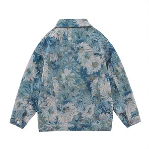 Nouveau Style décontracté ample unisexe Denim veste enduit peau de mouton Camouflage avant Logo grande taille personnalisable - Product Image 4