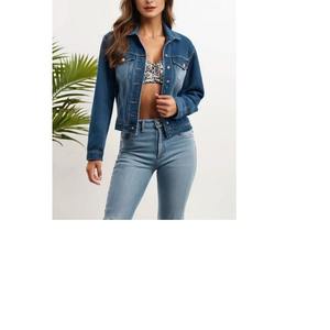 Nueva moda precio barato mujeres Denim Jean chaquetas fábrica mujeres Denim chaquetas para la venta hecho en Bangladesh proveedor - Product Image 4