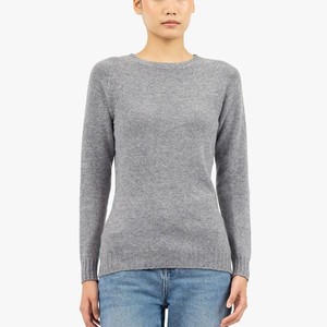 Pull-over femme en maille plate de qualité supérieure, respirant, anti-rides, couleur unie, décontracté, col rond, manches longues, automne - Product Image 5