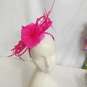 Pinza de pelo Fascinator de malla de plumas de alta calidad para damas Tea Party Church Wedding Headpiece Racing Accessories Casual Beach - Product Image 3