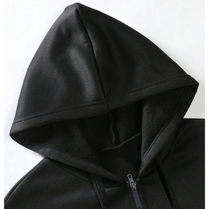 Sweats à capuche pour homme 100% haute qualité hommes bicolore lambrissé broderie patchs surdimensionné éponge cordon capuche pull sweat - Product Image 3