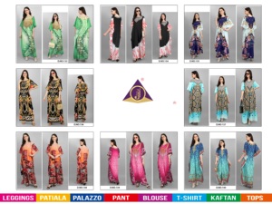 Indien pakistanais exclusif Afreen dernière fantaisie Polyester crêpe impression numérique caftan pour les femmes parole longueur maillots de bain pierre travail - Product Image 6