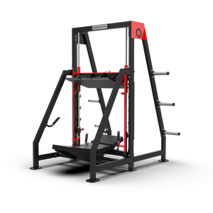 Machine de musculation verticale QLI QVLP070 pour presse à jambes, avec cadre en acier robuste et charge par plaques, pour l'entraînement des parties inférieures du corps - Product Image 2