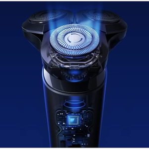 Afeitadora Eléctrica con Cuerpo de Aleación de Aluminio, Motor Silencioso sin Escobillas, 3 Velocidades, Triple Cuchilla, Uso Facial, Lavable - Negra - Product Image 6