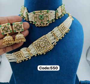 Grand Bridal Temple <b>Necklace</b> Set with <b>Elephant</b> Motifs and Pearl Beads Traditional Gold-Plated Jewelry for Weddings - Product Image 3