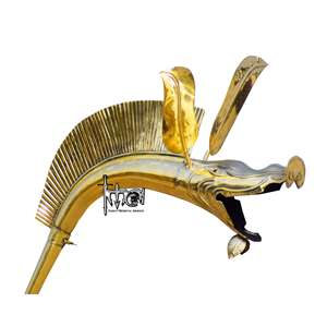 Instrumento Musical Carnyx de Latón con Superficie Lacada en Oro - Product Image 3
