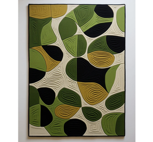 Tapis moderne abstrait géométrique en laine fait à la main tufté vert doux rectangulaire 4*6 9*12 tailles pour la maison, le bureau et le salon - Product Image 3