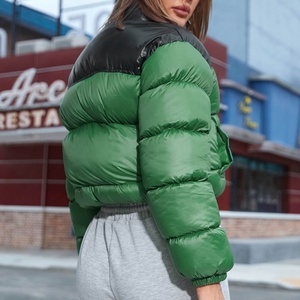 Women's Winter Puffer Coats Breathable Warm Thick Puffer <b>Down</b> Jacket for Women Customized Cotton Women Green Color Winter Jacket - Product Image 2