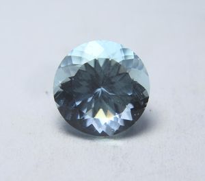 3.65 ct naturel bleu aigue-marine pierre précieuse ronde à facettes 10x10x7mm Anabiya gemmes Afrique origine pour la fabrication de bijoux - Product Image 2