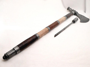 Hot Selling Custom Damascus Steel Viking <b>Axe</b> Handmade Industrial Grade Outdoor Camping Hatchet Wood Handle Leather Case 4 - Product Image 4