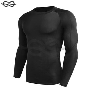 Camisas de compresión para hombre Camisetas de entrenamiento para correr Camiseta atlética de manga larga Color negro Camiseta de gimnasio ajustada Entrenamiento Fitness - Product Image 5