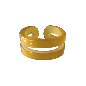 Anillos de dedo de cuerno de buey y búfalo hechos a mano para hombres y mujeres Anillos de dedo ajustables de cuerno de buey natural con estilo para joyería Bohemia - Product Image 2