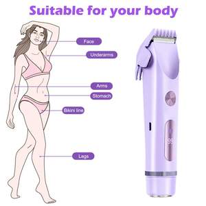 เครื่องโกนขนไฟฟ้าขนาดพกพาสำหรับผู้หญิง ใบมีดคู่/เดี่ยว กำจัดขนได้ทั่วเรือนร่าง พร้อมไฟแสดงสถานะแบตเตอรี่ ใช้ได้กับใบหน้า ขา แขน ล้างทำความสะอาดได้ - Product Image 3