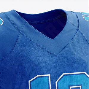 Ensemble d'uniformes de football américain pour équipe adulte, en twill, col en V, maille, taille plus, vêtements de performance professionnels, 100% polyester - Product Image 4