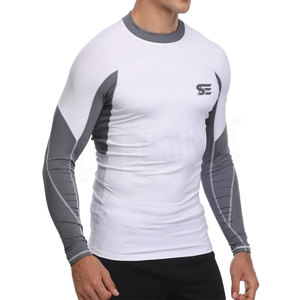 Durable Lightweight Men's Compression Full Sleeve Rash Guard Spandex/Polyester Fitness Wear Custom Logo Multi-Season Use - Product Image 2