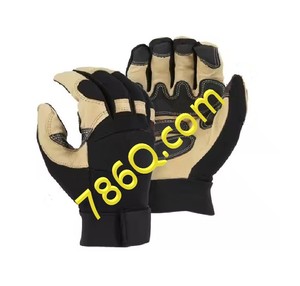 ถุงมือกลูติทิลิตี้ทำงานด้วยพีวีซีปาล์มคู่และถักกลับ - Product Image 1