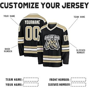 Maillot de hockey sur glace cousu en gros de haute qualité personnalisé hommes à manches longues maillot de hockey vintage drôle sublimation brodé - Product Image 4