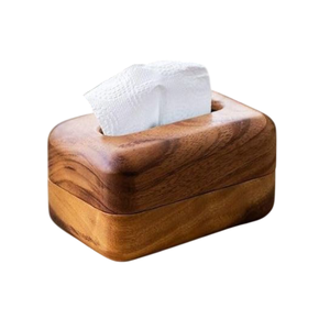 Boîte à Mouchoirs Décorative Moderne Faite à la Main en Bois Massif, Organisateur de Rangement Écologique, Taille et Logo Personnalisables pour Mouchoirs et Lingettes - Product Image 2
