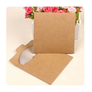 Haute qualité disque CD manchon 250gsm épais Kraft Cd Dvd papier sac couverture fête de mariage CD emballage enveloppe Pack boîtes - Product Image 5