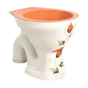 Vitrosa Verde Doble Impresión Cerámica EWC S/P Trampa Inodoro Rústico Estilo Europeo Operación Automática Desodorante para Uso EN EL Baño - Product Image 4