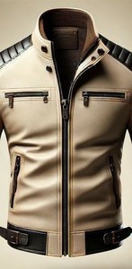 Elegante chaqueta de cuero de invierno Vintage para hombres y mujeres con forro de algodón transpirable y a prueba de viento con capucha de piel sintética - Product Image 2