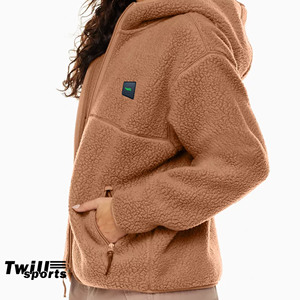 Chaquetas con Capucha de Sherpa Unisex Personalizadas para Invierno 2026, Corte Regular, Forro Polar 100% Poliéster, Cierre Completo Digital - Product Image 5