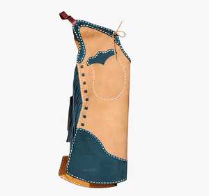 Men's Customizable Western Leather Chaps with Button Closure and Pocket Regular Fit for Equestrian Riding & Training - Product Image 2